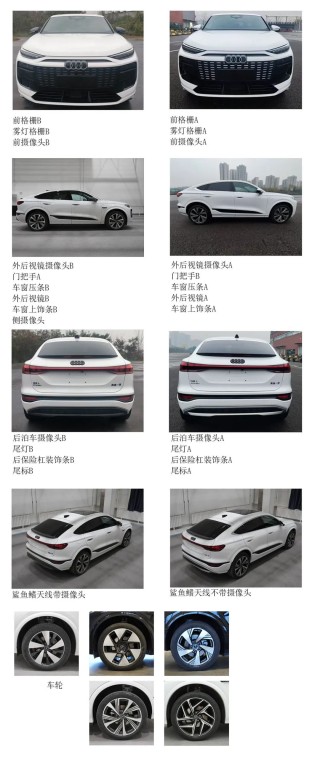 一汽奥迪Q6L e-tron及Q6L e-tron Sportback申报图曝光，中国版车型更运动